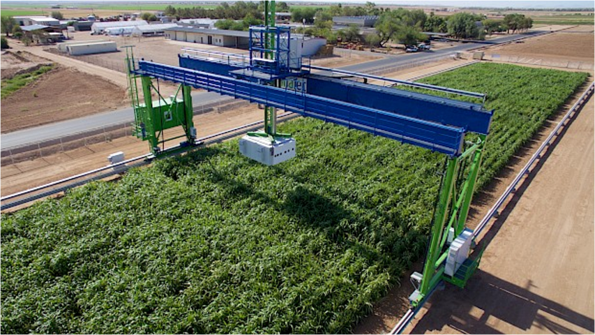 Aerial Image of UArizona’s Phenotyping Project – World’s Largest Field Robot