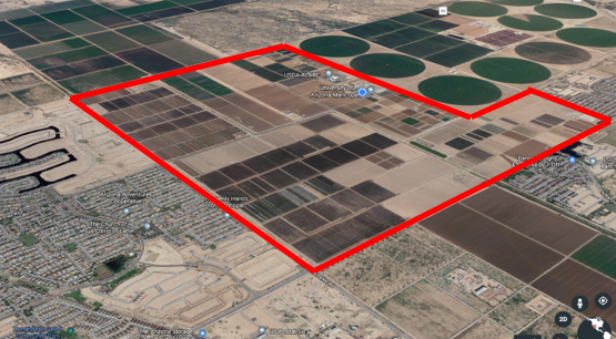 Google Image of 2,100-acre Maricopa Agricultural Center Site