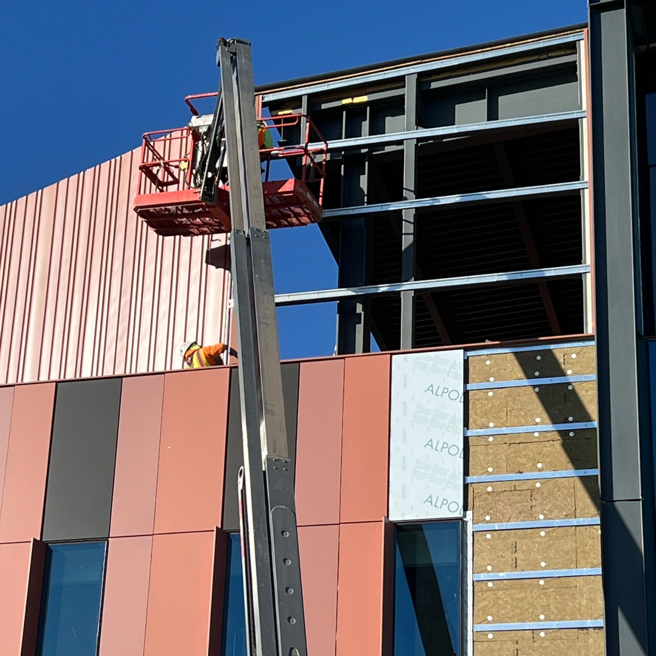 Top of building during construction