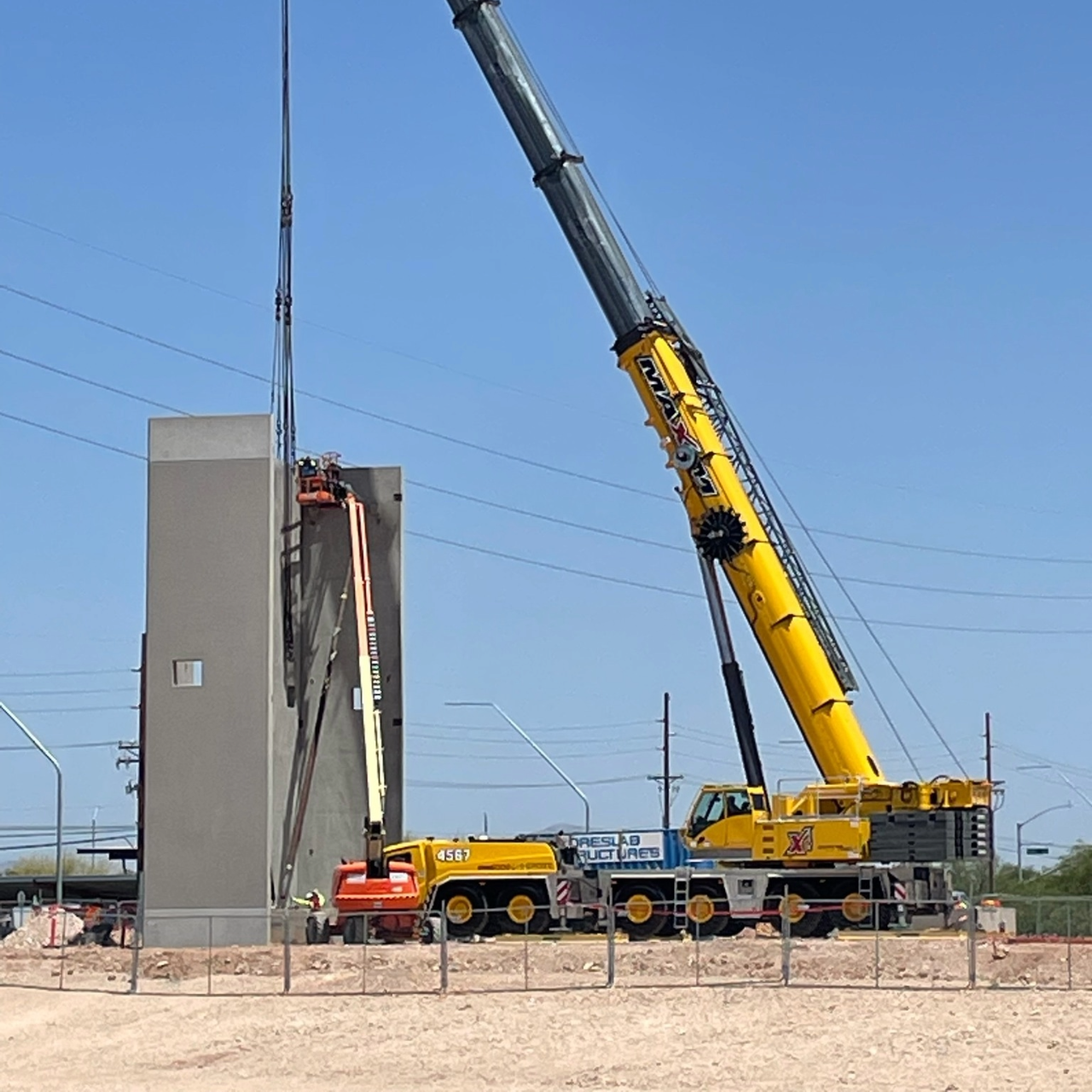 Contruction site with crane