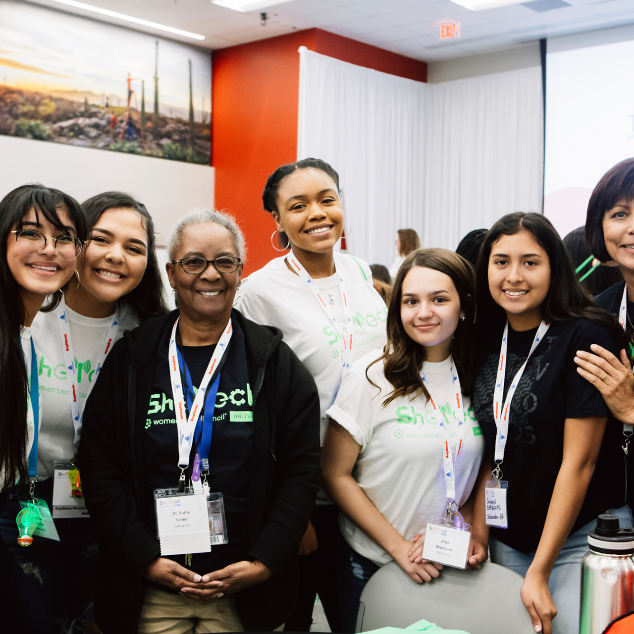 Volunteers at a volunteer event