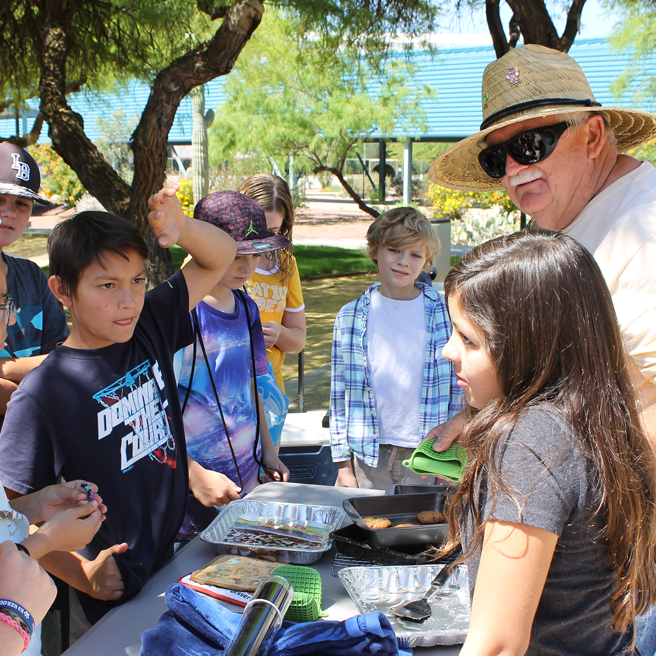 Young students learning
