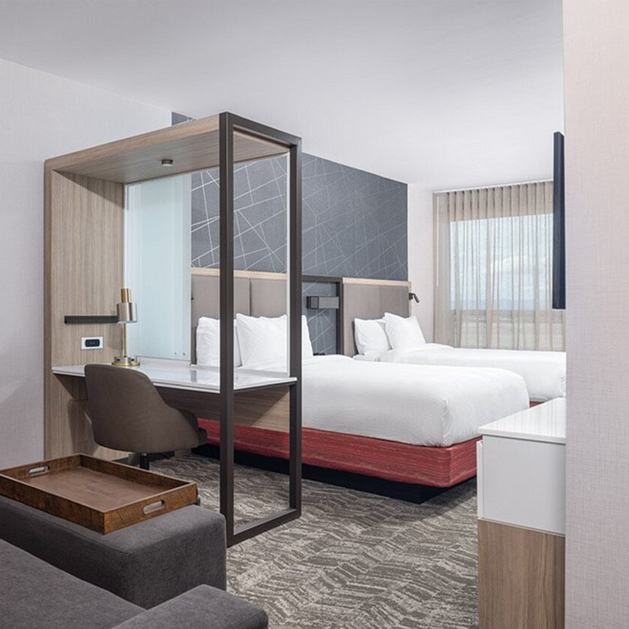 Hotel room bedroom