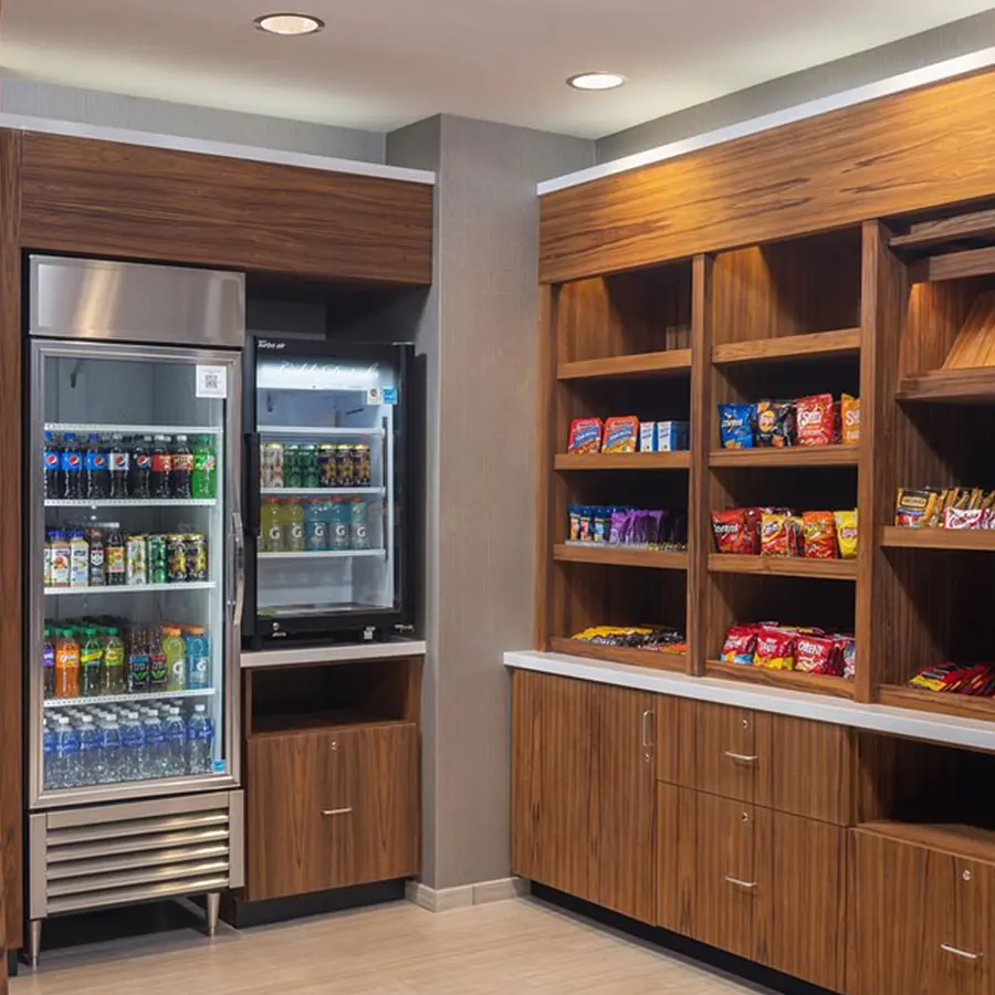 Hotel snack shop.