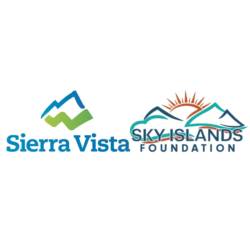 Two logos: Sierra Vista and Sky Islands Foundation